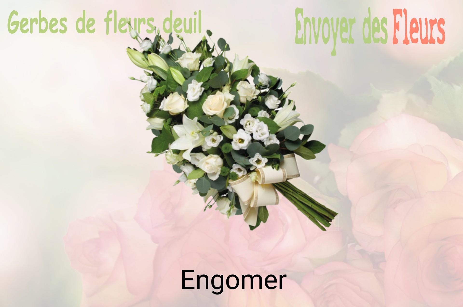 Gerbe de fleurs de deuil livrée à Engomer